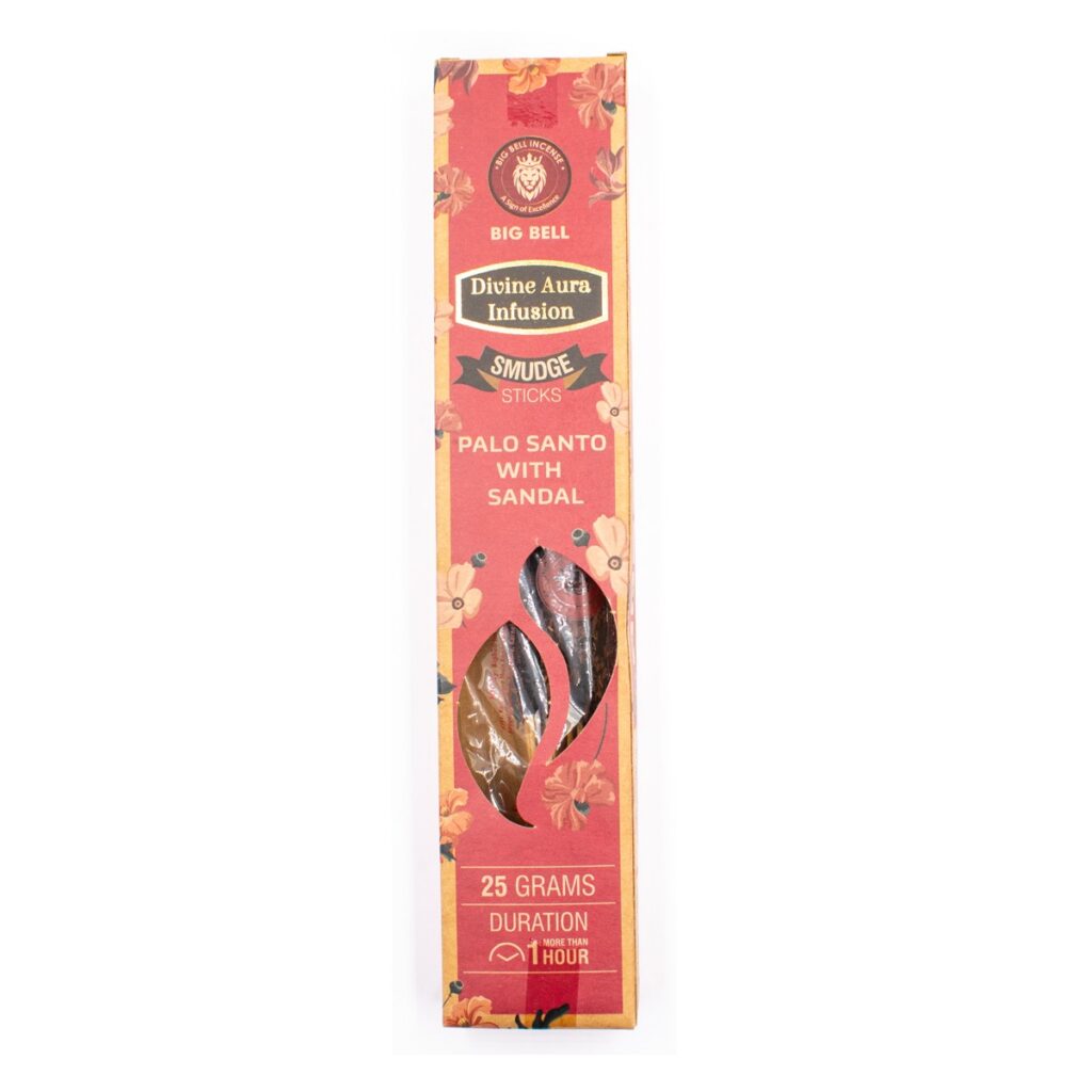 Palo Santo a santal - vonné tyčinky Big Bell Incense - Divine Aura Infusion