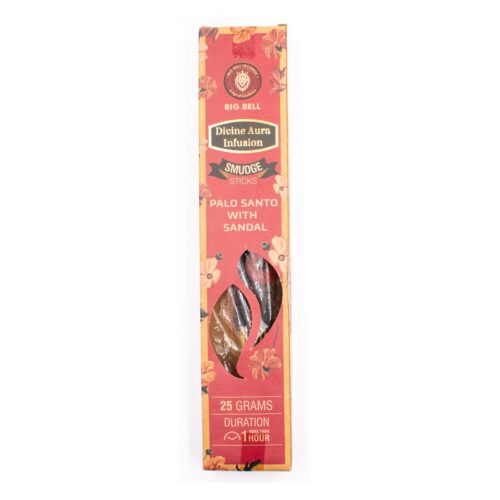Palo Santo a santal - vonné tyčinky Big Bell Incense - Divine Aura Infusion