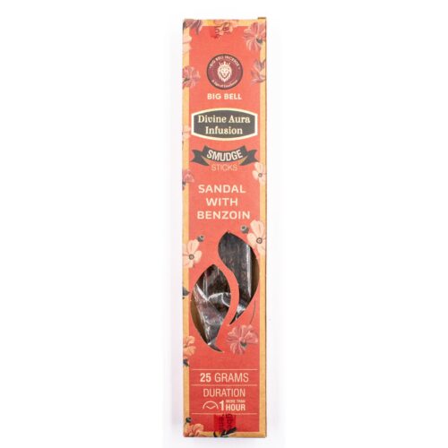 Santal a Benzoin - vonné tyčinky Big Bell Incense - Divine Aura Infusion