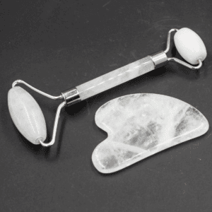 Křišťál - Face roller a Gua Sha - Dárková sada - VADA VAD636
