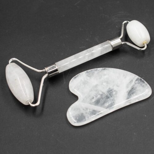 Křišťál - Face roller a Gua Sha - Dárková sada - VADA VAD636
