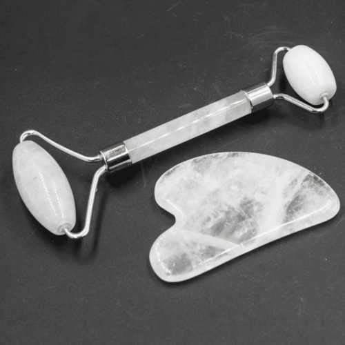 Křišťál - Face roller a Gua Sha - Dárková sada - VADA VAD636