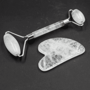 Křišťál - Face roller a Gua Sha - Dárková sada - VADA VAD637