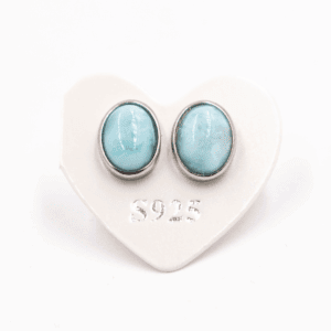 Larimar - stříbrné náušnice GNA28