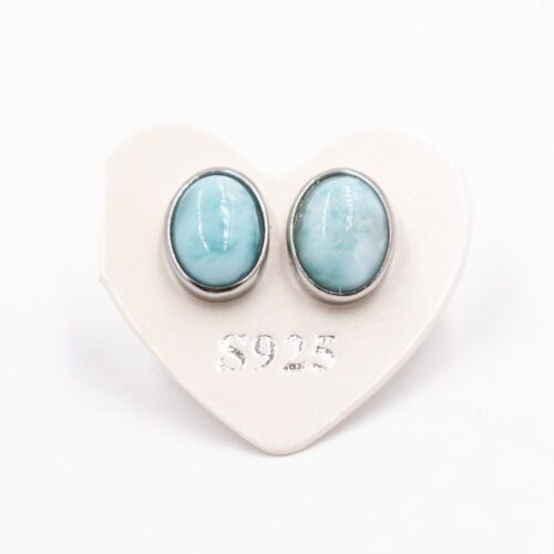 Larimar - stříbrné náušnice GNA28