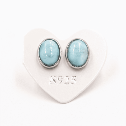 Larimar - stříbrné náušnice GNA28