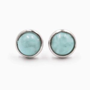 Larimar - stříbrné náušnice GNA29