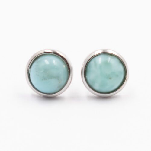 Larimar - stříbrné náušnice GNA29