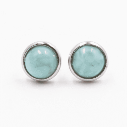 Larimar - stříbrné náušnice GNA29