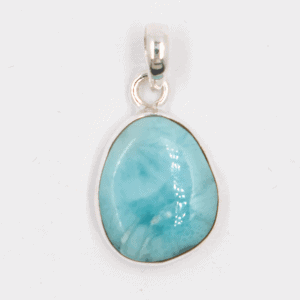 Larimar - tromlovaný kámen - stříbrný přívěsek LR207