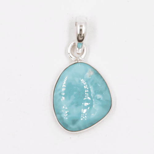 Larimar - tromlovaný kámen - stříbrný přívěsek LR208