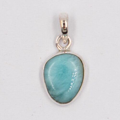 Larimar - tromlovaný kámen - stříbrný přívěsek LR209