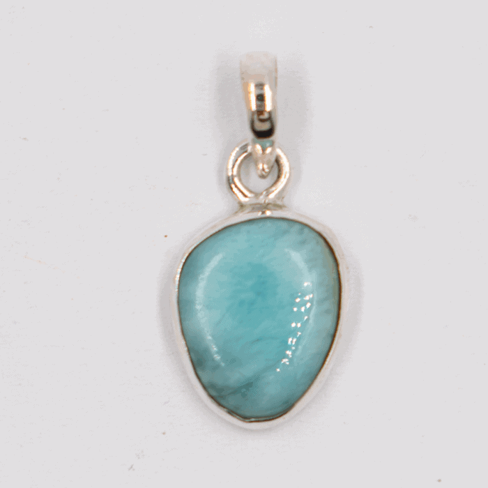 Larimar - tromlovaný kámen - stříbrný přívěsek LR209