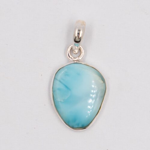 Larimar - tromlovaný kámen - stříbrný přívěsek LR211