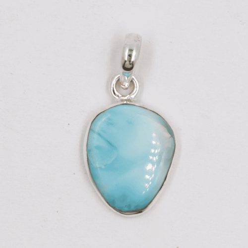 Larimar - tromlovaný kámen - stříbrný přívěsek LR211