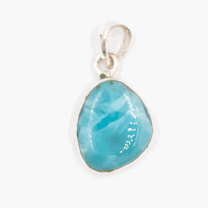 Larimar - tromlovaný kámen - stříbrný přívěsek LR212