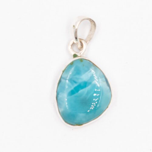 Larimar - tromlovaný kámen - stříbrný přívěsek LR212