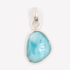 Larimar - tromlovaný kámen - stříbrný přívěsek LR213