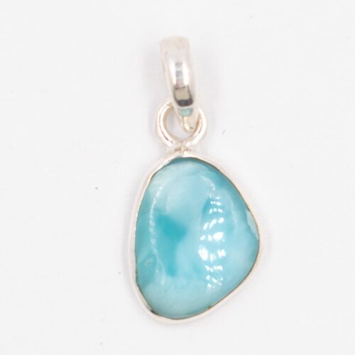 Larimar - tromlovaný kámen - stříbrný přívěsek LR213