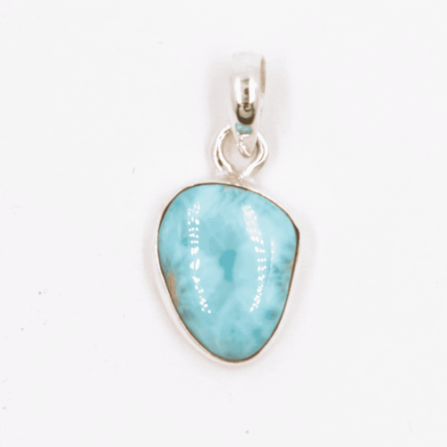 Larimar - tromlovaný kámen - stříbrný přívěsek LR214