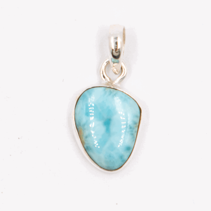 Larimar - tromlovaný kámen - stříbrný přívěsek LR214