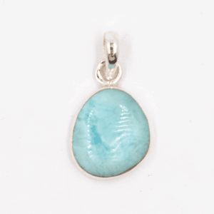 Larimar - tromlovaný kámen - stříbrný přívěsek LR215