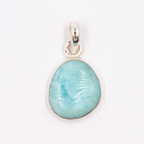 Larimar - tromlovaný kámen - stříbrný přívěsek LR215