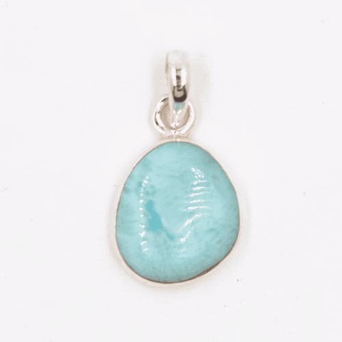Larimar - tromlovaný kámen - stříbrný přívěsek LR215