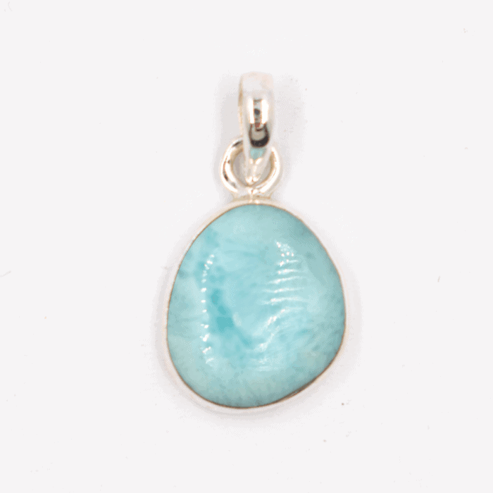 Larimar - tromlovaný kámen - stříbrný přívěsek LR215
