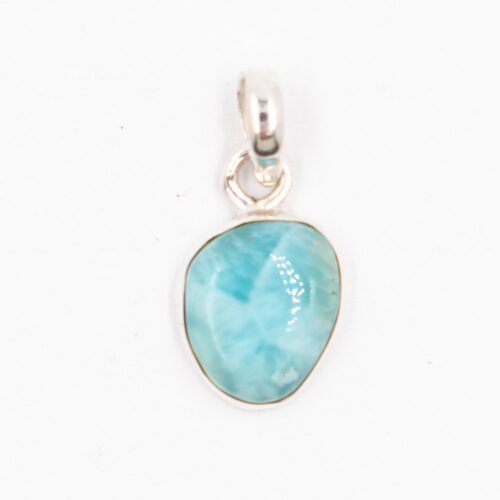 Larimar - tromlovaný kámen - stříbrný přívěsek LR216