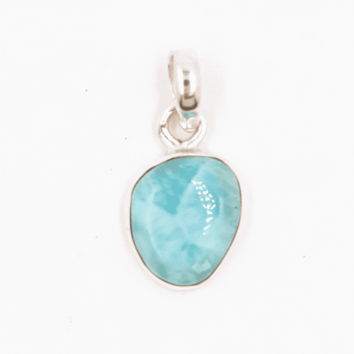 Larimar - tromlovaný kámen - stříbrný přívěsek LR216