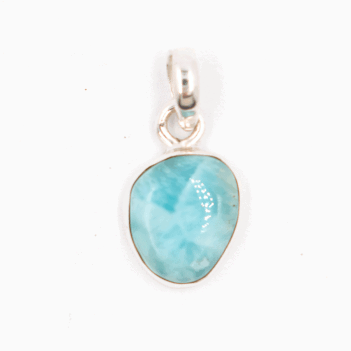 Larimar - tromlovaný kámen - stříbrný přívěsek LR216