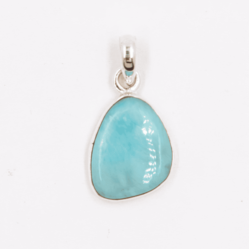 Larimar - tromlovaný kámen - stříbrný přívěsek LR217