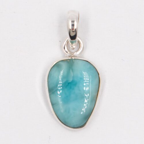 Larimar - tromlovaný kámen - stříbrný přívěsek LR219