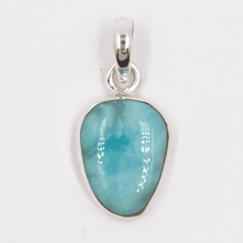 Larimar - tromlovaný kámen - stříbrný přívěsek LR219