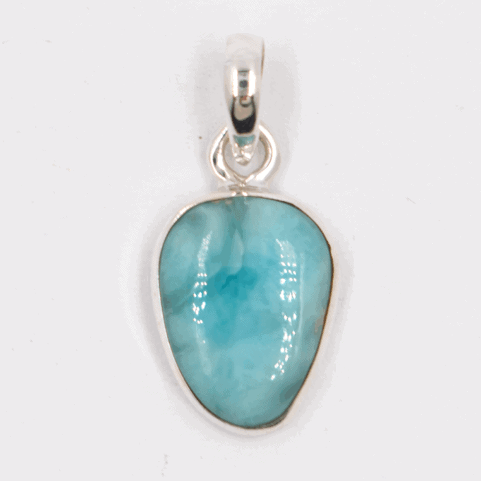 Larimar - tromlovaný kámen - stříbrný přívěsek LR219