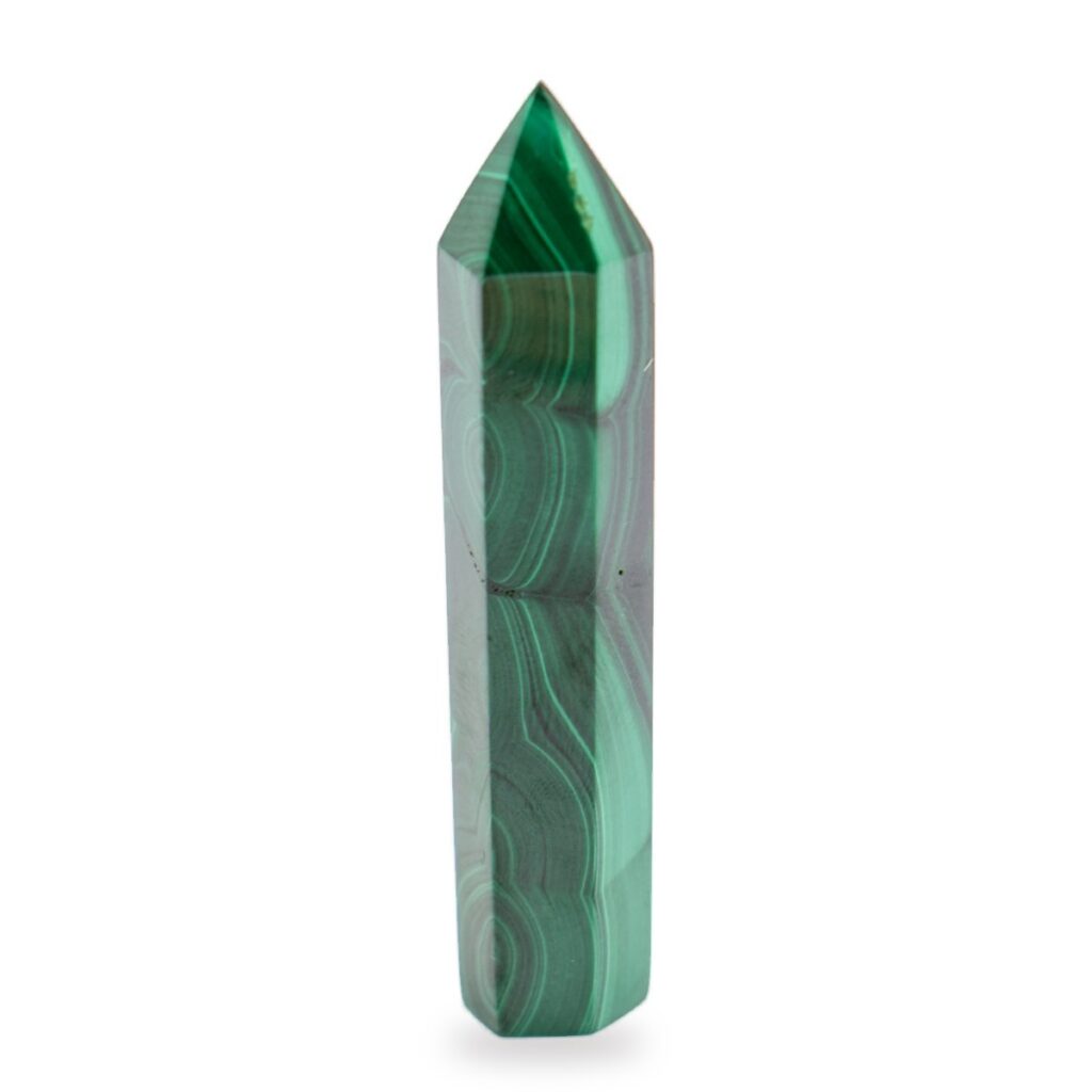 Malachit - obelisk - tromlovaný kámen M261