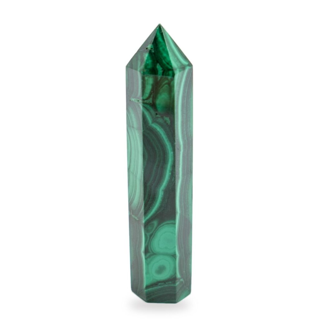 Malachit - obelisk - tromlovaný kámen M263