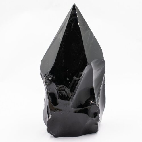 Obsidián černý - hrot - broušený kámen OBC39