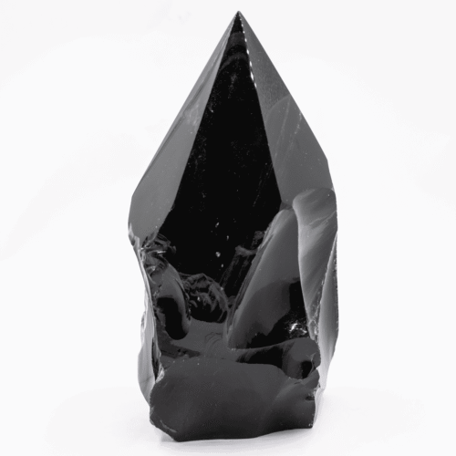 Obsidián černý - hrot - broušený kámen OBC39