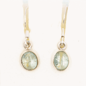 Akvamarín modrý - stříbrné náušnice ANS10