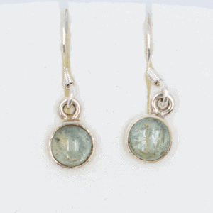 Akvamarín modrý - stříbrné náušnice ANS14