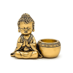 Buddha modlicí se - svícen Feng Shui