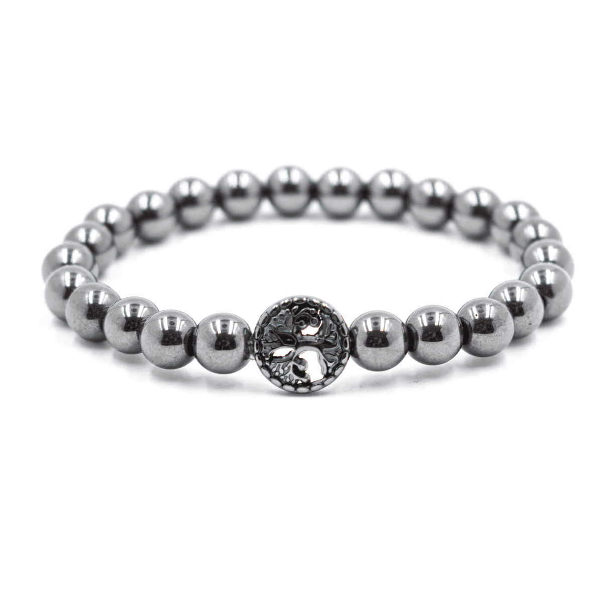 Hematit s korálkem Stromu života - náramek kulička MIX73