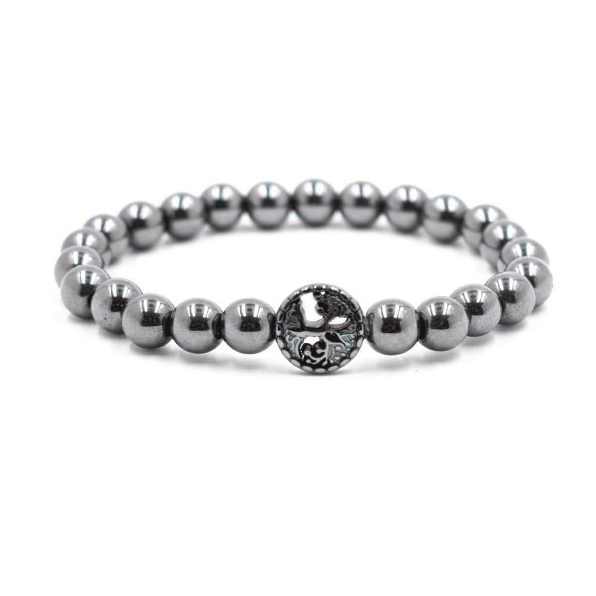 Hematit s korálkem Stromu života - náramek kulička MIX73