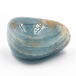 Kalcit akvamarínový (Aquatine Calcite) - tromlovaný kámen KAK10