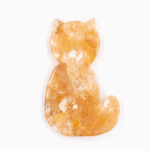 Křišťál (Zlatý léčitel) - kočka - broušený kámen