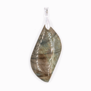 Labradorit - tromlovaný kámen - stříbrný přívěsek LP61