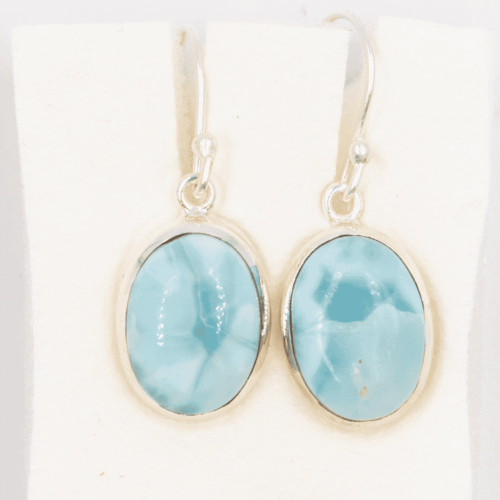 Larimar - stříbrné náušnice LN13