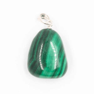 Malachit - tromlovaný kámen - stříbrný přívěsek MAP14